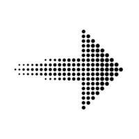 Dotted Arrow Pointing Right on White Background vector