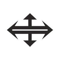 Horizontal Arrows Pointing in Opposite Directions vector