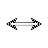 Horizontal Arrow Icon Indicating Opposite or Two-Way Direction vector