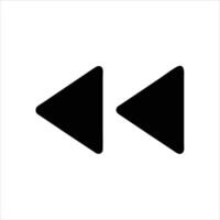 Rewind Symbol Double Arrow Indicating Backward Playback vector