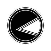 Circular Chevron Icon on White Background vector