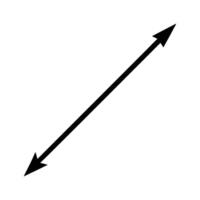 Diagonal Arrow Indicating Opposite Directions vector