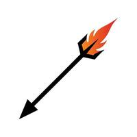 Fiery Arrow A Symbol of Power and Precision vector