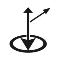 3D Perspective Arrow Representation for Navigation and Orientation vector