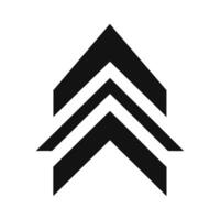 Upward Arrow Symbol with White Background vector