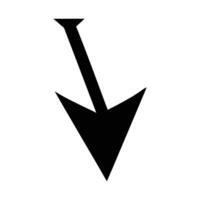 Diagonal downward pointing arrow vector