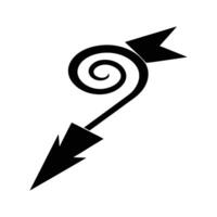 Swirling Arrow Symbol with White Background vector