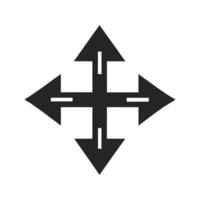 Four Arrowheads Pointing in Different Directions vector