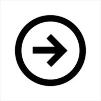 Arrow Icon Inside Circular on White Background vector