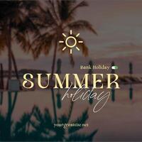 Aesthetic Summer Bank Holiday Instagram Post template