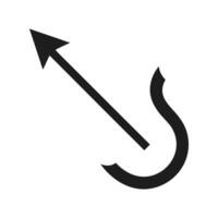 Ascending Arrow with a Curved Base vector