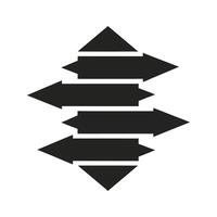 Arrows Diagram for Processes vector