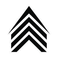 Upward Arrow Symbol on White Background vector