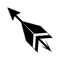 Black Arrow Pointing Upwards vector