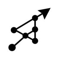 Network Diagram with Arrows and Nodes vector