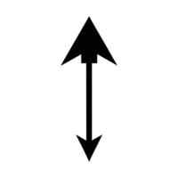 Up and Down Arrow Indicating Vertical Direction and Movement vector