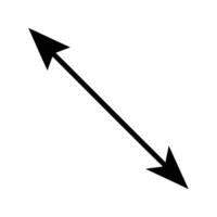 Diagonal Arrow Icon on White Background vector