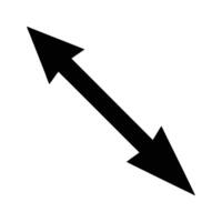 Diagonal Arrow Indicating Opposite Directions on White Background vector