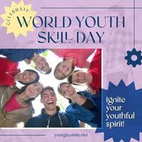 World Youth Skill Day Instagram Post template