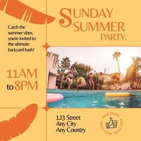 Sunday Summer Party Instagram Post template
