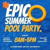 Epic Summer Pool Party template