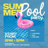 Summer Pool Party template