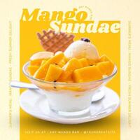 Summer Mango Sundae Promotion for Instagram Post template