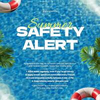 summer safety alert instagram post template