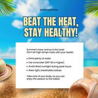 Modern Summer PSA Instagram Post template
