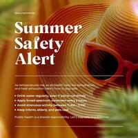 Modern Summer Health PSA Instagram post template