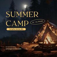 Modern Summer Camp Information Instagram Post template