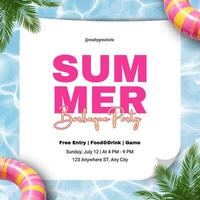 summer barbeque party instagram post template