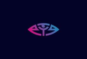 EYES - Creative Eye Logo with Gradient Color vector