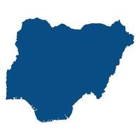 Nigeria map. Map of Nigeria in blue color vector
