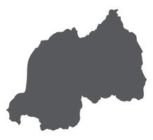Rwanda map. Map of Rwanda in grey color vector