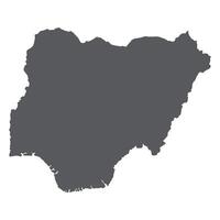 Nigeria map. Map of Nigeria in grey color vector