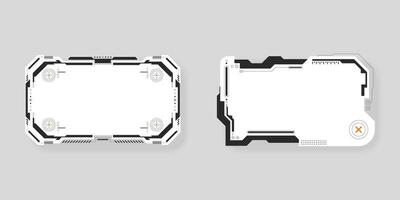 Futuristic interface ui elements vector