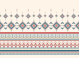 Geometric ethnic oriental pattern background. Pattern embroidery design. vector