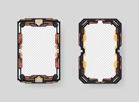 Abstract sci-fi frame. Hud interface design style. vector