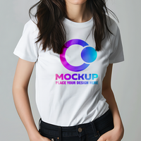 clean white t shirt mockup with mannequin front view for branding and print design preview psd