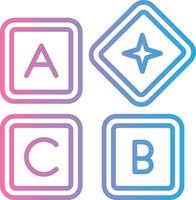 Alphabet blocks with a star and a star vector