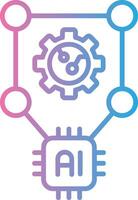 Ai and machine learning icon vector