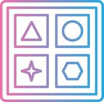 A square with four different shapes on it vector