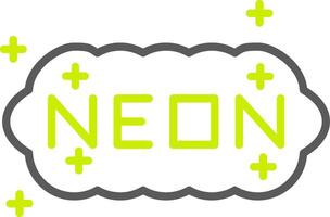 Neon Simplified Tech Element vector