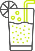 Pina Colada Neon App Emblem vector