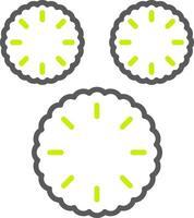 Pompom Tactile Flat Badge vector
