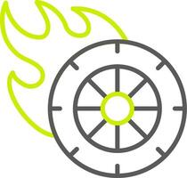 Fire Wheel Interactive Graphic Module vector