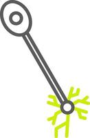 Unipolar Neuron Streamlined Flat Badge vector