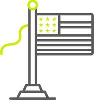USA Flag Intuitive Interface Object vector