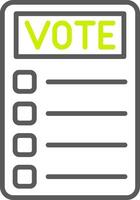 Voting Listing Unified Line Art vector